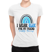 I Wear Blue For My Friend T1d Type 1 Diabetes Awareness T Shirt Ladies Fitted T-shirt | Artistshot