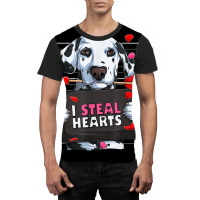 I Steal Hearts, Dalmatian Valentine's Day Dog T Shirt Graphic T-shirt | Artistshot