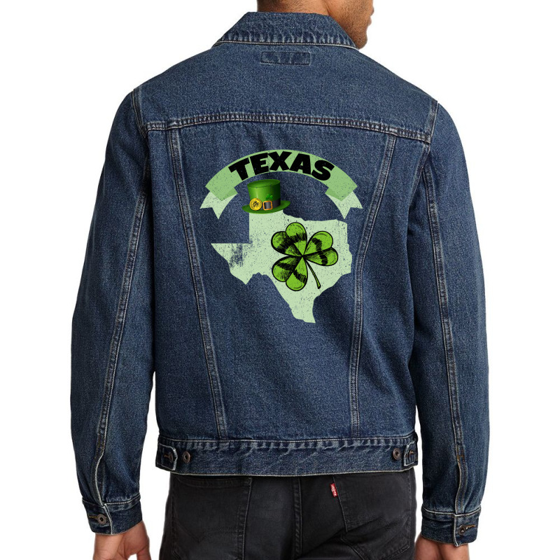 St. Patricks Day Texas Men Denim Jacket by autlu2024 | Artistshot