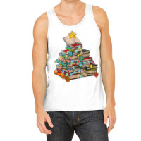 Library Christmas Tree Librarian X Mas Lights Book Lover T Shirt Tank Top | Artistshot