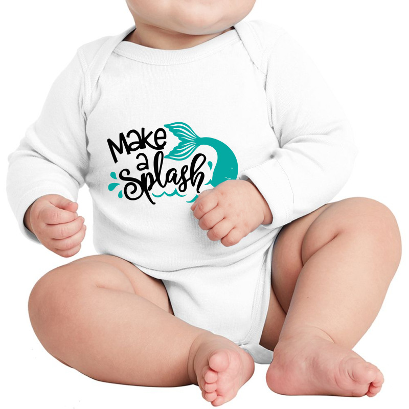 Make A Splash Long Sleeve Baby Bodysuit by duwenoz | Artistshot