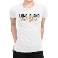 Long Island New York Vintage Ny Classic Li New York Design T Shirt Ladies Fitted T-shirt | Artistshot