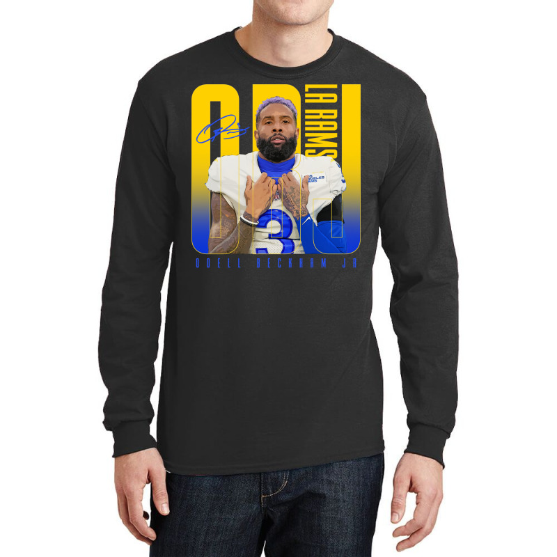 Odell Beckham Vintage Nostalgia  (1) (1) Long Sleeve Shirts by juancotamh | Artistshot