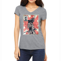 Samurai Warrior Bushido Vintage Retro Japanese Aesthetic Women's V-neck T-shirt | Artistshot