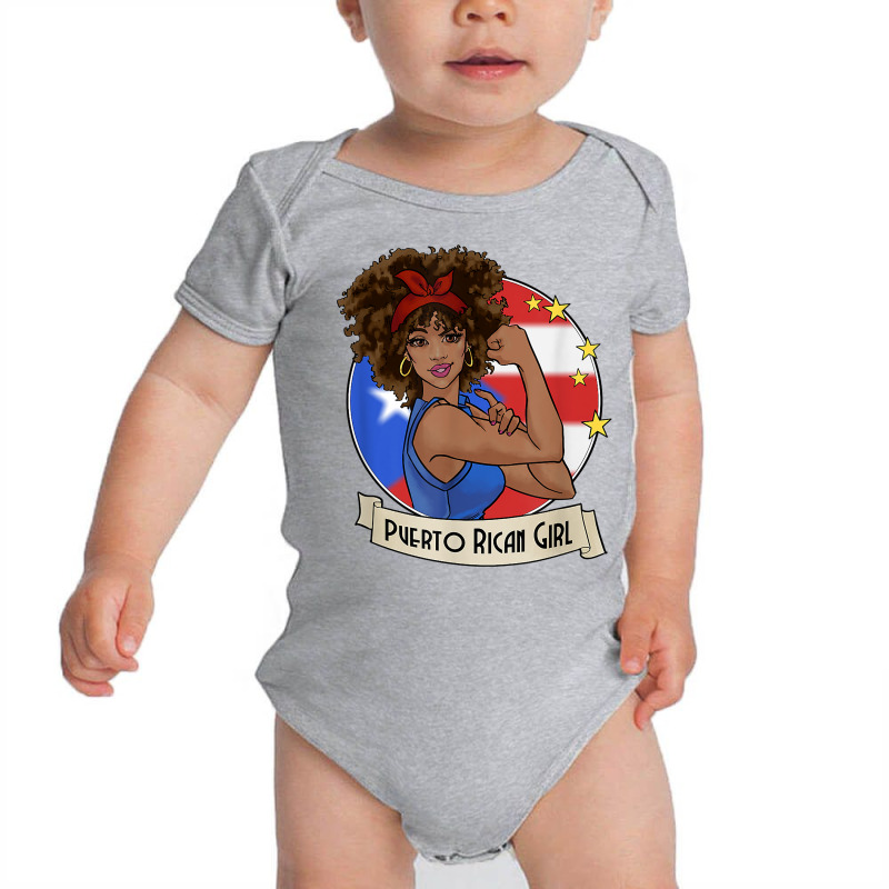 Puerto Rican Girl Strong T Shirt Puerto Rico Pride Boricua Baby Bodysuit by kogmor58594 | Artistshot