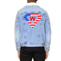 W Letter Unisex Sherpa-lined Denim Jacket | Artistshot