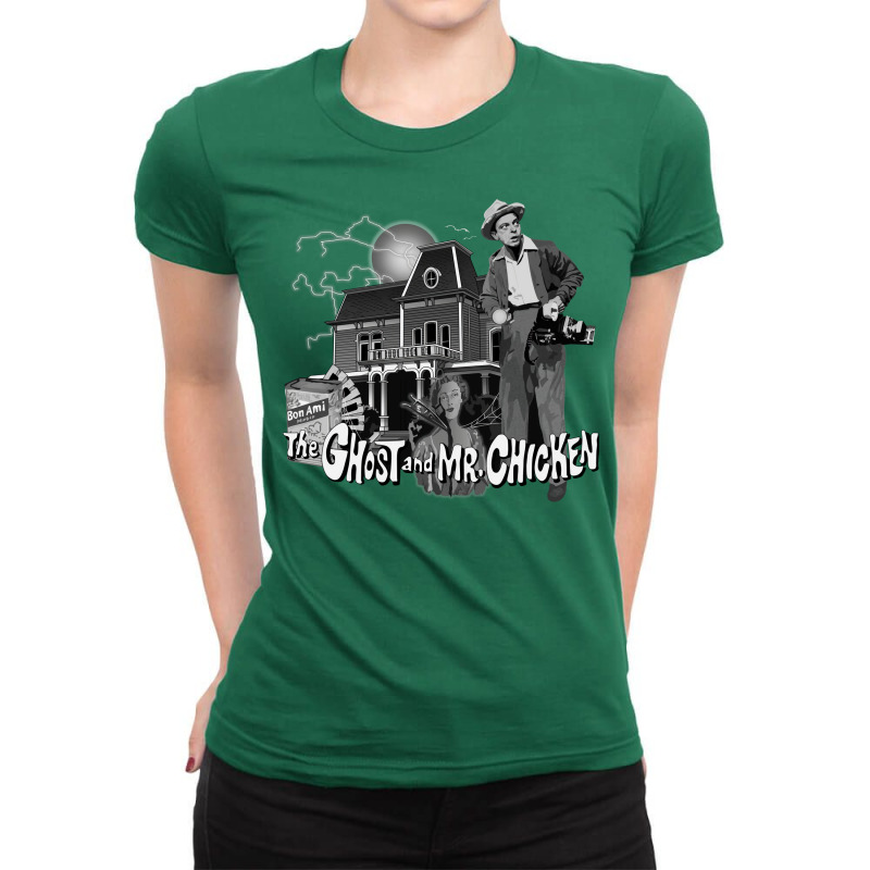 The Ghost And Mr Chicken Music Nostalgia Ladies Fitted T-Shirt by djuriceldowt | Artistshot