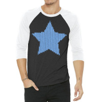 Knitted Blue Star Kids Pullover Humor 3/4 Sleeve Shirt | Artistshot