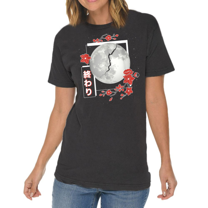 Japanese Aesthetic Moon Split Girls Soft Grunge Men Women Vintage T-shirt | Artistshot