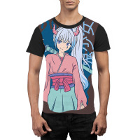 Japanese Anime Demon Samurai Ninja Girl Katana Sword Premium Graphic T-shirt | Artistshot