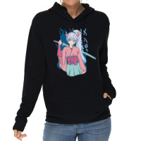 Japanese Anime Demon Samurai Ninja Girl Katana Sword Premium Lightweight Hoodie | Artistshot