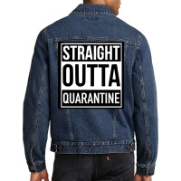 Straight Outta Quarantine Men Denim Jacket | Artistshot