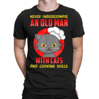 Mens An Old Man With Cats And Cooking Skills Edition T-shirt | Artistshot