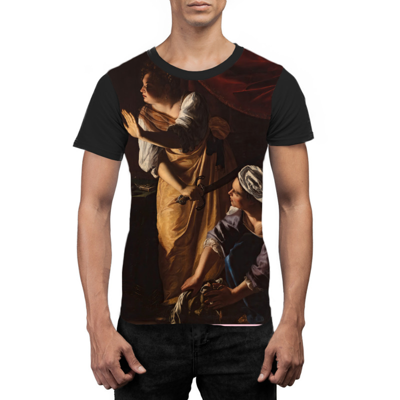 Artemisia Gentileschi   Judith And Her Maidservant With The Head Of Ho Graphic T-shirt by apsnermutume | Artistshot