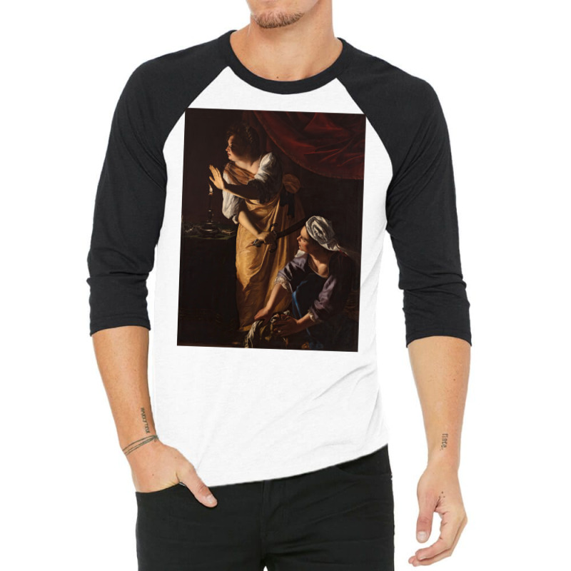 Artemisia Gentileschi   Judith And Her Maidservant With The Head Of Ho 3/4 Sleeve Shirt by apsnermutume | Artistshot