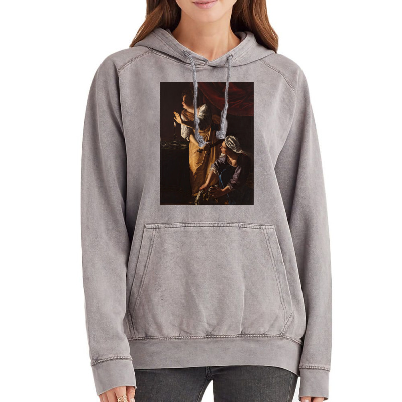 Artemisia Gentileschi   Judith And Her Maidservant With The Head Of Ho Vintage Hoodie by apsnermutume | Artistshot