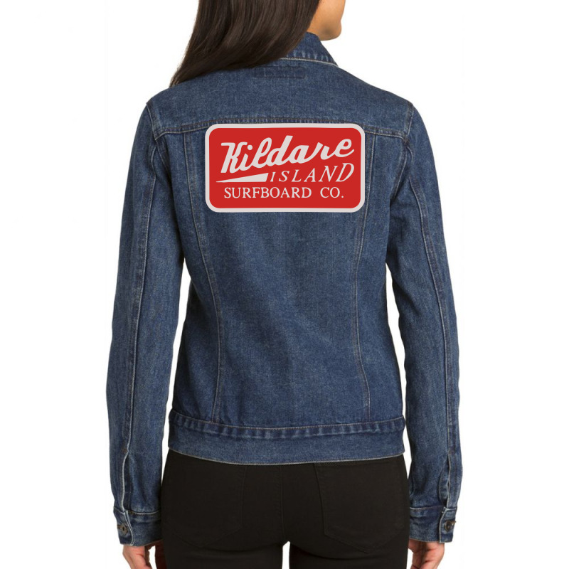 Kildare Island Surf Ladies Denim Jacket by youshatabaank | Artistshot