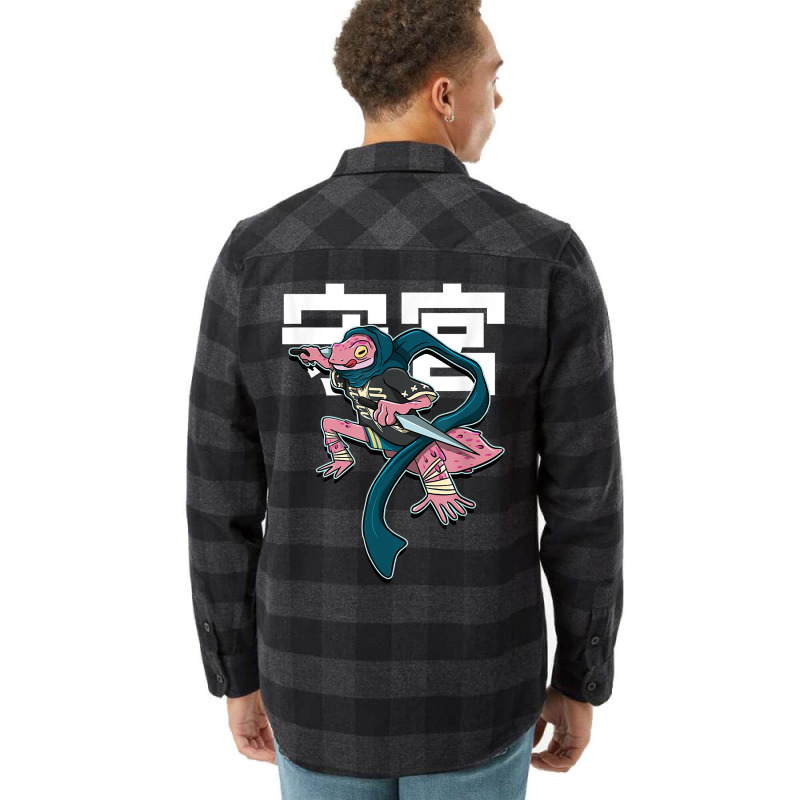 Japanese Art Samurai Vintage Gecko Fighter Retro Design Flannel Shirt | Artistshot