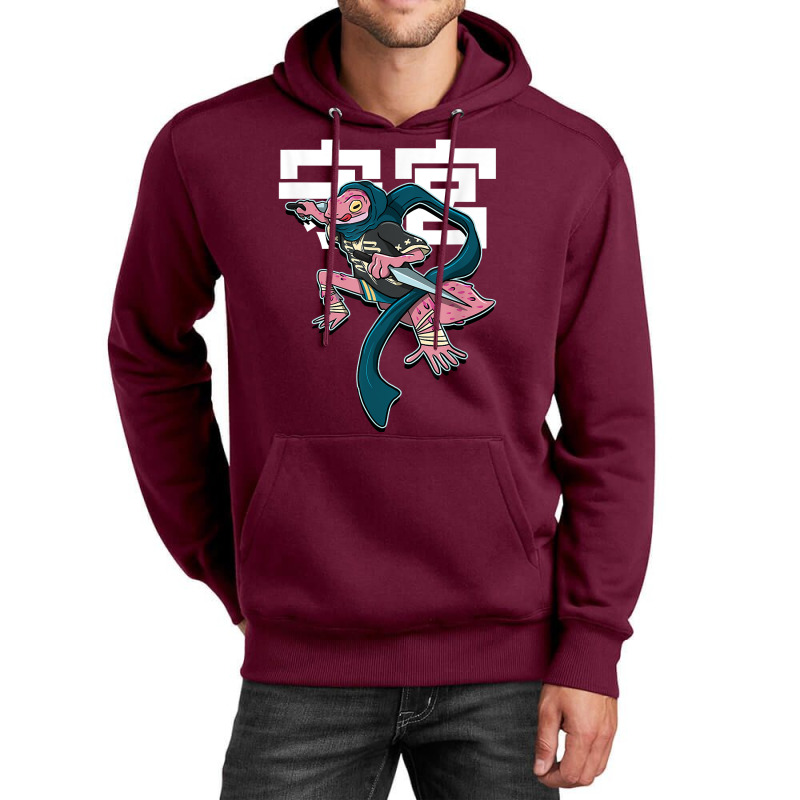 Japanese Art Samurai Vintage Gecko Fighter Retro Design Unisex Hoodie | Artistshot