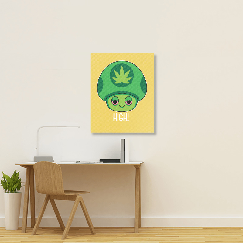 Weed Mushroom Vintage Travel Portrait Canvas Print | Artistshot