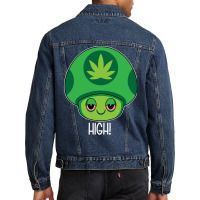 Weed Mushroom Vintage Travel Men Denim Jacket | Artistshot