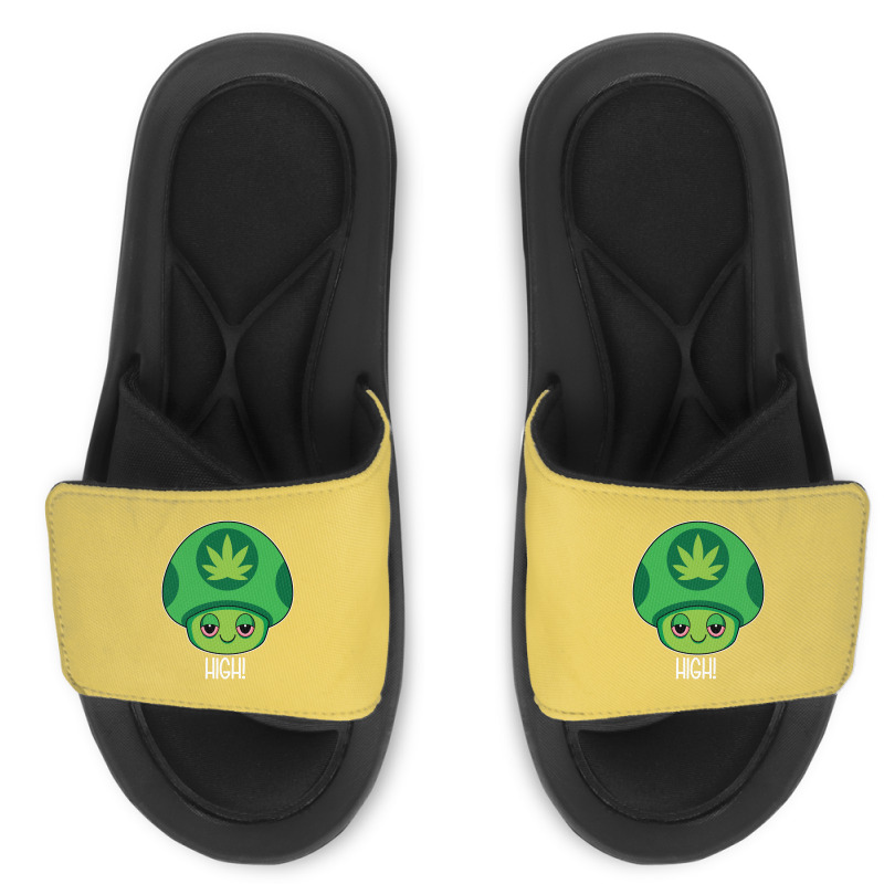 Weed Mushroom Vintage Travel Slide Sandal | Artistshot