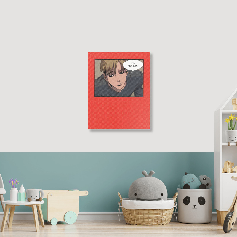 Killing Stalking   Sangwoo I'm Not Gay Portrait Canvas Print | Artistshot