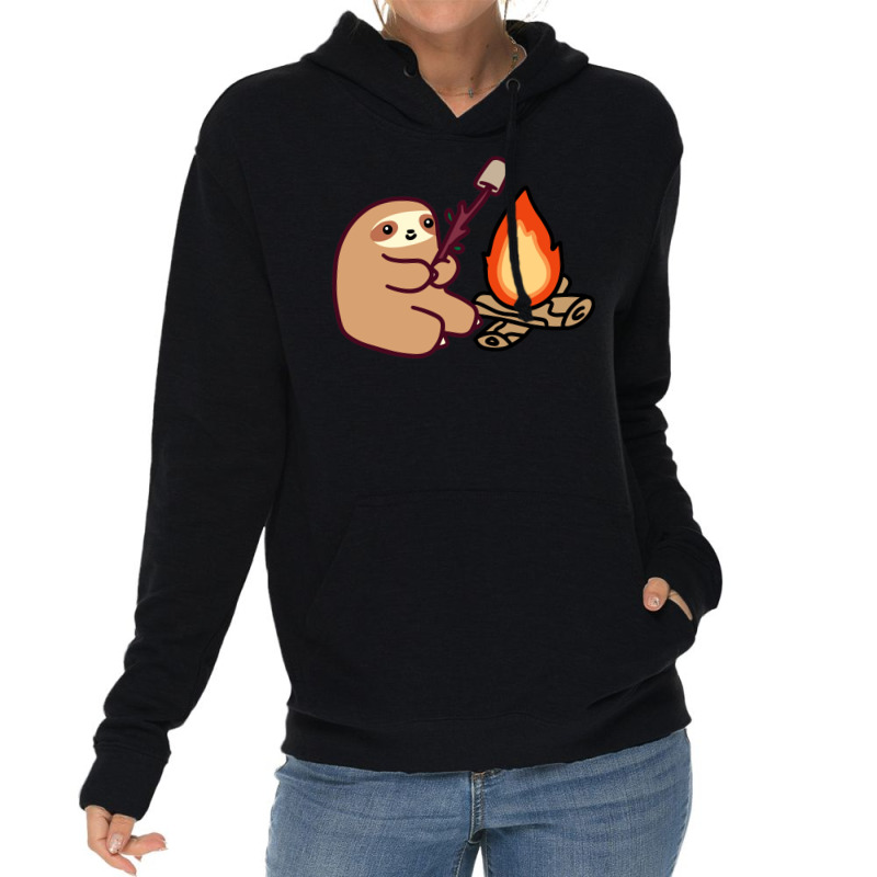 Lovely Campfire Sloth Kids Pullover 70s Lightweight Hoodie by orriabijli6 | Artistshot