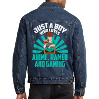 Japanese Ramen Gaming Otaku Kawaii Gamer Boys Kawaii Anime Men Denim Jacket | Artistshot