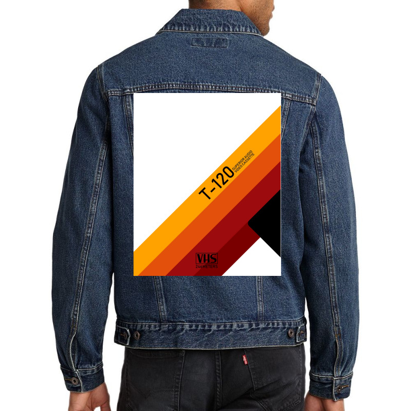 Vhs Cassette Tape 90s Vaporwave Retrowave Men Denim Jacket | Artistshot