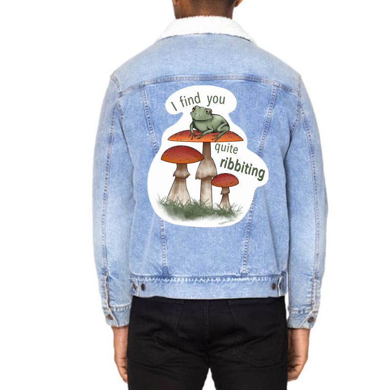 You’re Ribbiting! Unisex Sherpa-lined Denim Jacket | Artistshot