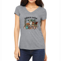 Western Country Cowgirl Simmer Down Cowboy Rodeo Horse Girl Women's V-neck T-shirt | Artistshot