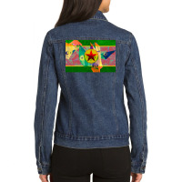 Ypg   Ypj   Abdullah Ocalan   Rojava   Kurdistan   Ecology Ladies Denim Jacket | Artistshot