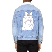 Cute Amine Girl Unisex Sherpa-lined Denim Jacket | Artistshot