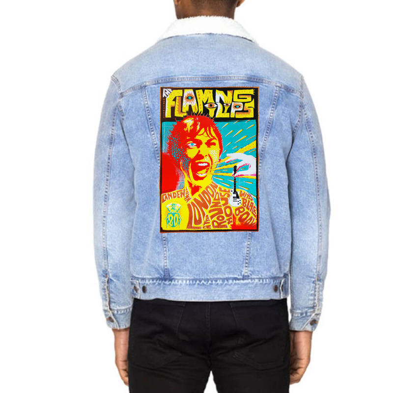 Flaming Lips London Unisex Sherpa-Lined Denim Jacket by refidebossq | Artistshot