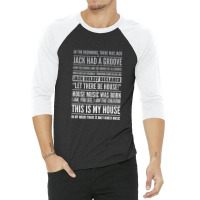 Jack's House  White On Black 3/4 Sleeve Shirt | Artistshot