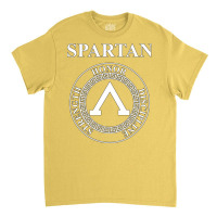 Spartan Shield Virtues Of Sparta Classical Greece Classic T-shirt | Artistshot