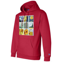 Vincent Van Gogh Painting Grid Champion Hoodie | Artistshot