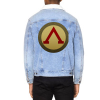 Spartan Warrior Shield Unisex Sherpa-lined Denim Jacket | Artistshot