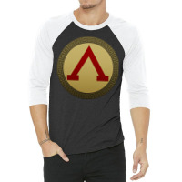 Spartan Warrior Shield 3/4 Sleeve Shirt | Artistshot