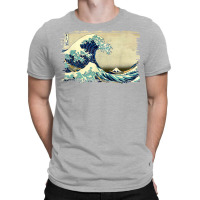 Stylish Vintage Art Great Ocean Wave Hokusai Classic Design T-shirt | Artistshot