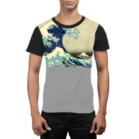 Stylish Vintage Art Great Ocean Wave Hokusai Classic Design Graphic T-shirt | Artistshot