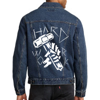 Hard Work Men Denim Jacket | Artistshot