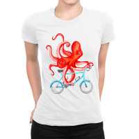 Cycling Octopus Relaxed Ladies Fitted T-shirt | Artistshot