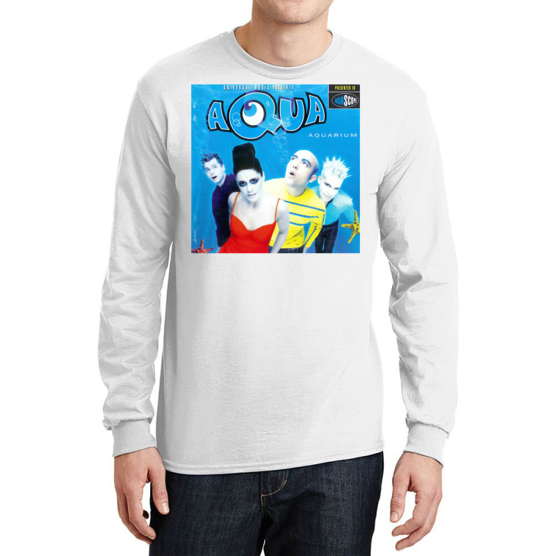 Aqua Aquarium Album Cover Long Sleeve Shirts by devitssewdaf | Artistshot