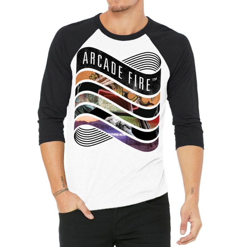 Arcade Fire   Discography 3/4 Sleeve Shirt by devitssewdaf | Artistshot