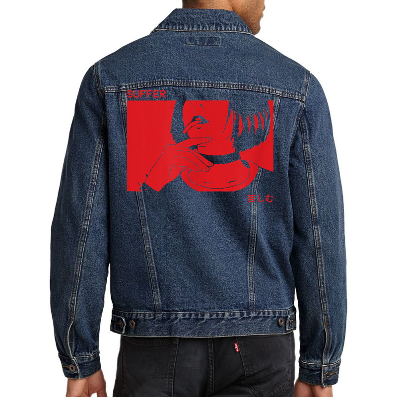 Soft Grunge Aesthetic Anime Girl Sad Goth Harajuku Suffer Men Denim Jacket | Artistshot