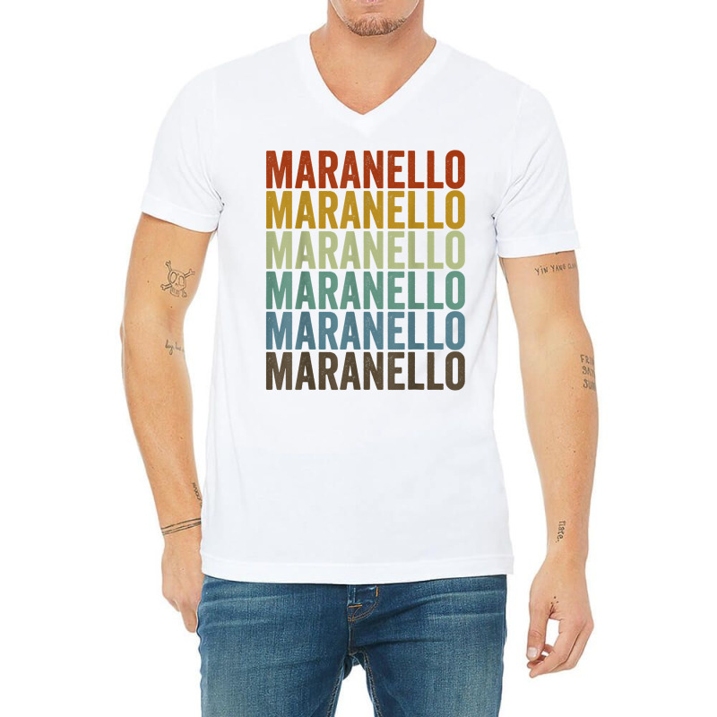 Maranello Retro City T Shirt V-neck Tee | Artistshot