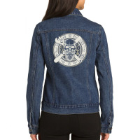 Crafting & Craft Profession - Skull Tradesman Locksmith Ladies Denim Jacket | Artistshot