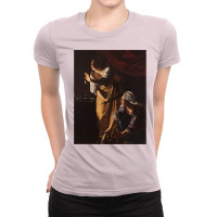 Artemisia Gentileschi   Judith And Her Maidservant With The Head Of Ho Ladies Fitted T-shirt | Artistshot